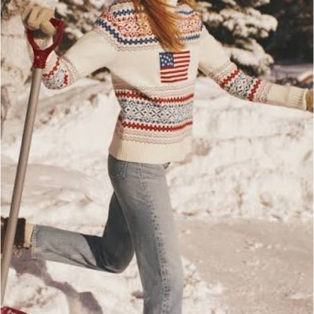 American Flag Christie Turtleneck Sweater - Picture 2 of 6